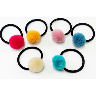 Wholesale Pompom Elastic Hair Rope Cord for Girl